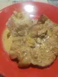 Costillitas de cerdo a la mostaza con timbal de arroz