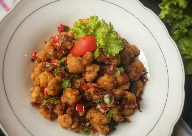 Bagaimana Membuat 200. Ayam Popcorn Goreng Bawang Anti Gagal