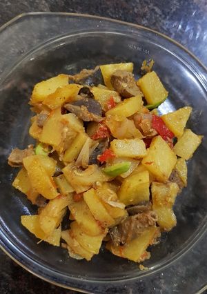 Foto resep Sambel goreng kentang ati ampela + pete