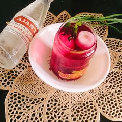 Instant Onion 😋Beetroot pickle (white Wine vinegar instant onion pickle) A picture of Instant Onion 😋Beetroot pickle (white Wine vinegar instant onion pickle).