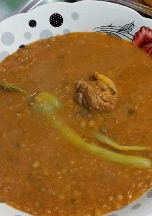 صورة لوصفة شوربة عدس أخضر