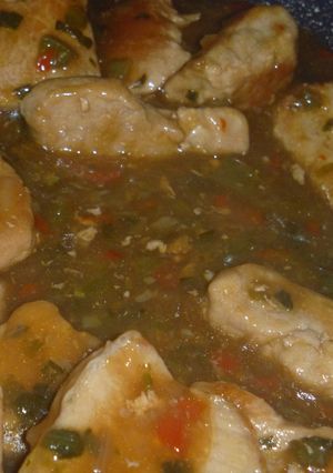 Una foto de Lomo al wok