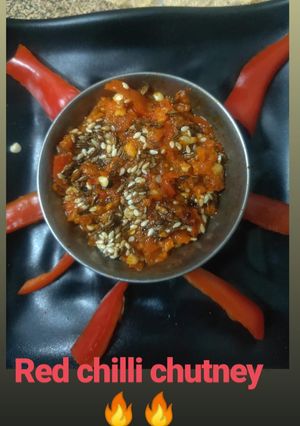 A picture of Red chilli chutney.