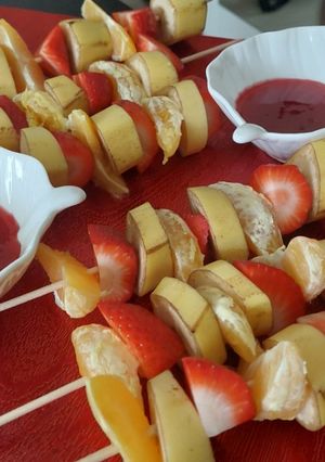 O poză a rețetei Frigărui de fructe (Platou dulce/ platou ne post).