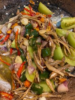 Foto resep Tumis Teri Bawang Cabe Tomat Hijau