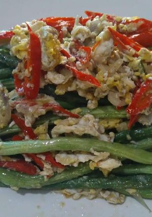 Foto resep Tumis kacang panjang Telur