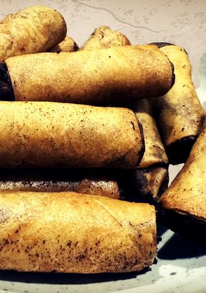 A picture of Chicken Lumpiang Shanghai with Cheese.