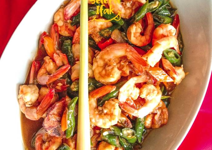 Resep 58. Udang lombok ijo oleh Selera Ifak - Cookpad