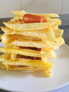 Una foto de Salchipapas