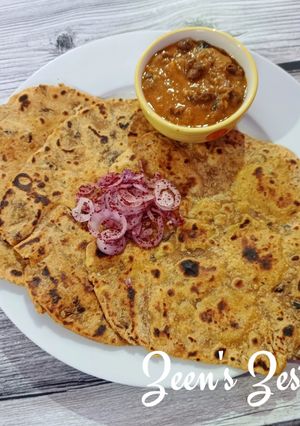 A picture of Leftover Ful Medames Parathas.