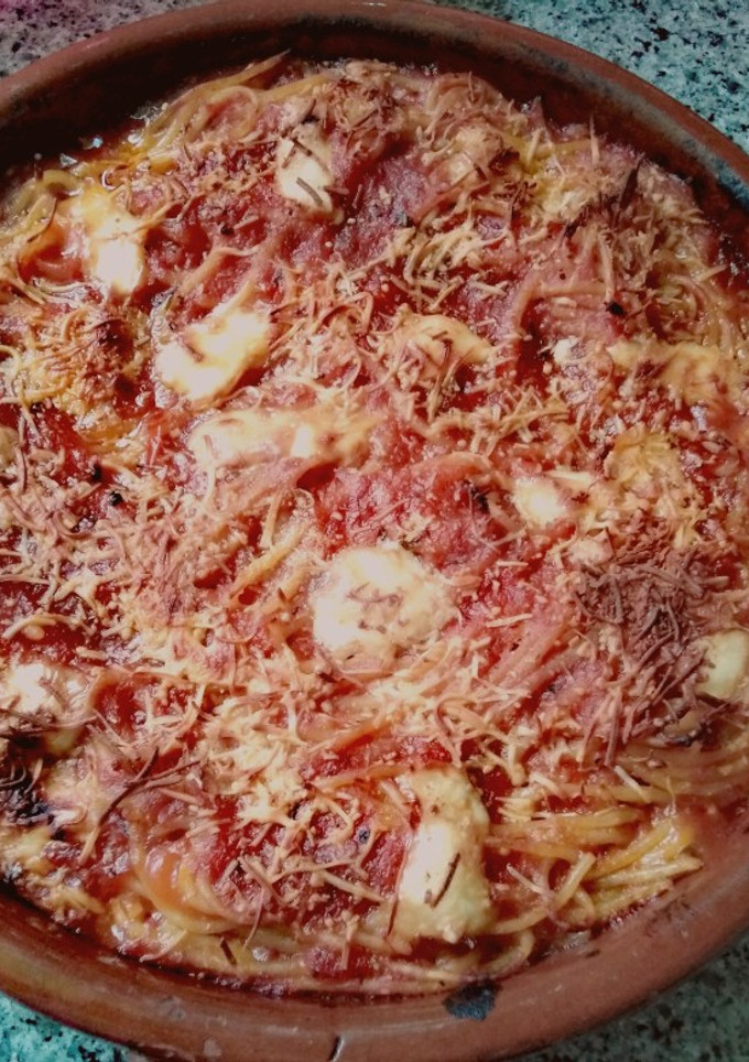 Una foto de Espaguetis al horno