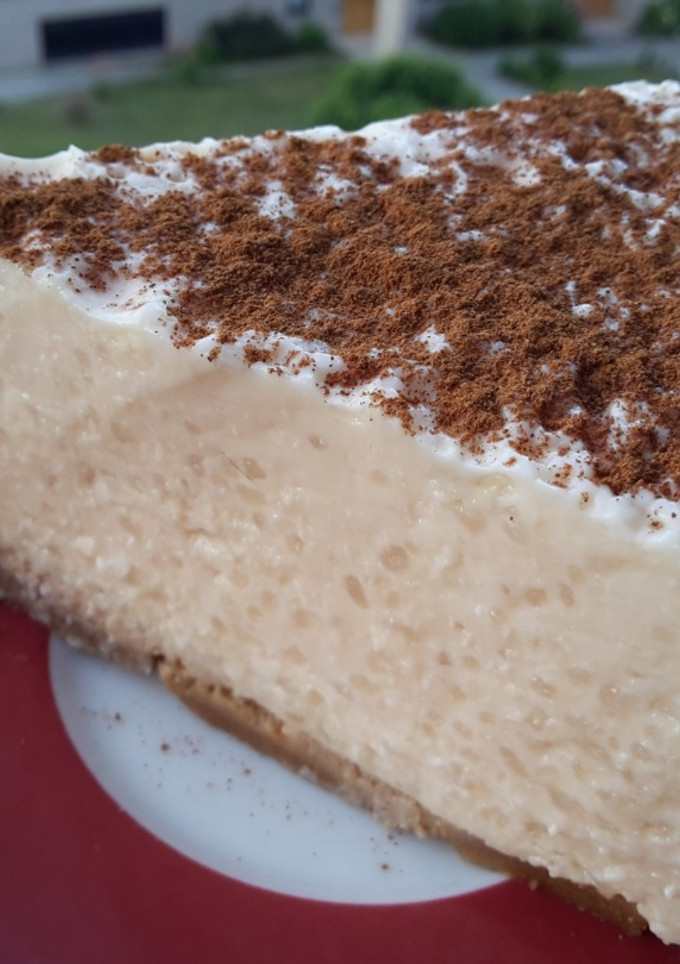 Una foto de Tarta de arroz con leche (en thermomix)