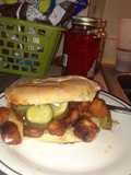 BBQ Buffalo Popcorn Chicken Sandwich