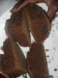 A picture of Eggless chocolate cake.