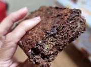 Una foto de brownie con stevia