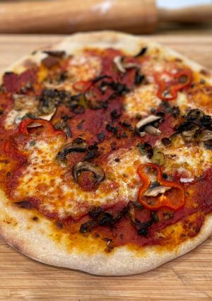 A picture of Sourdough pizza.