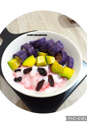 Foto resep Es pisang ubi ungu