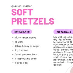 A picture of Soft pretzels.