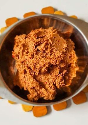 A picture of Brinjal Thogayal Chutney.