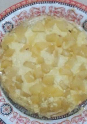 Una foto de Tarta tatín con crema pastelera