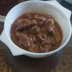 A picture of Kenyan beef wet fry.
