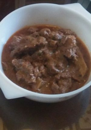 A picture of Kenyan beef wet fry.