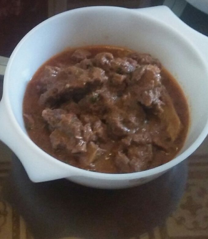 A picture of Kenyan beef wet fry.