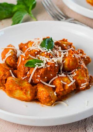 A picture of Tofu Sweet Potato Gnocchi.