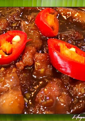 Hình của món Ba Rọi Rim Mắm Ruốc Huế.