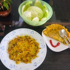 A picture of The Savoury and Yummy Cabbage Pancakes/ Gola Ruti, for a Healthy Breakfast.