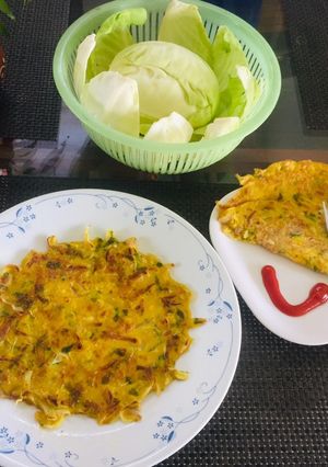 A picture of The Savoury and Yummy Cabbage Pancakes/ Gola Ruti, for a Healthy Breakfast.