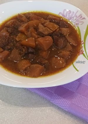 عکسی از دستور خورش سیب
