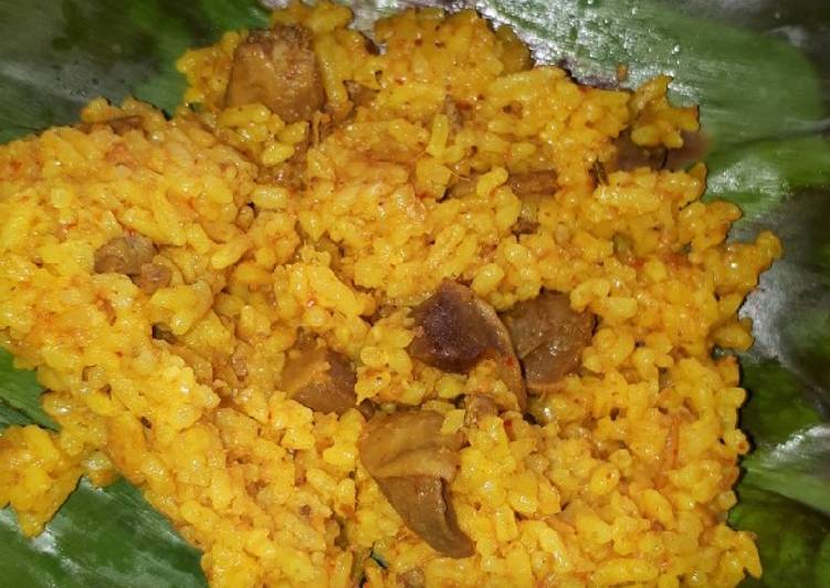 Nasi Kuning Bakar Ati Ampela Teri Medan