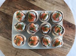Une photo de Champignons crus farcis