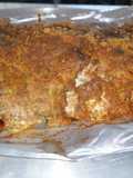 Albacora horneada con pasta de maní