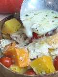 Pumpkin Recipe. Creamy Chicken with Pumpkin