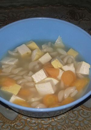 Foto resep Sop tahu makaroni....mpasi 1y