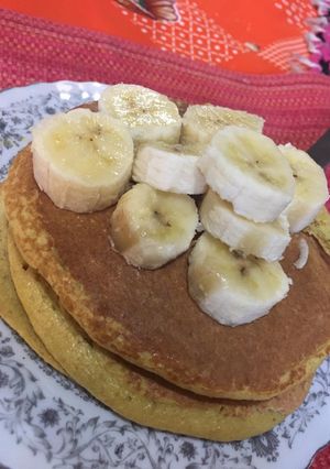 Una foto de Panqueques de Avena y banana