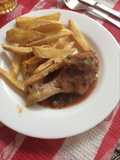 Pollo alcaparrado al microondas