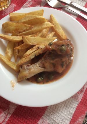 Una foto de Pollo alcaparrado al microondas