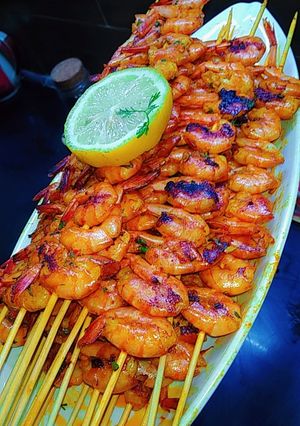 صورة لوصفة لي بروشيت تاع الكروفيت (Crevettes) المشرملة 🍤