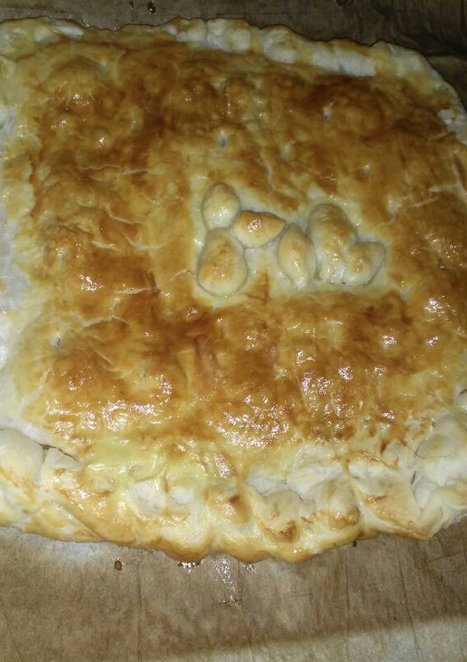 Una foto de Empanada de beicon con nata