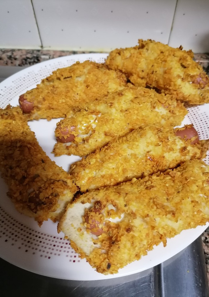 Una foto de Rollitos rebozados de doritos
