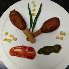 A picture of Chilli crisp corn Lollipop.
