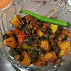 A picture of Bhindi Aloo.