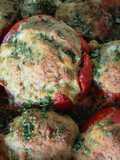 🍅 Tomates farcies poulet, mozzarella & pesto