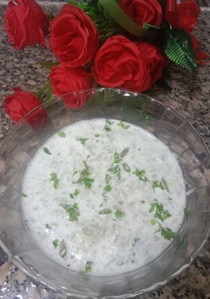 A picture of Bottle gourd with yogurt/ ghiya ka raita.
