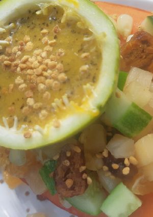 รูปของ น้ำสลัดเสาวรส+เมล็ดมะละกอ Passion + Papaya Seeds Salad Dressing