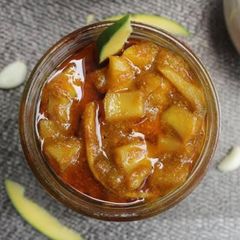 A picture of Raw mango sweet sour sabji.