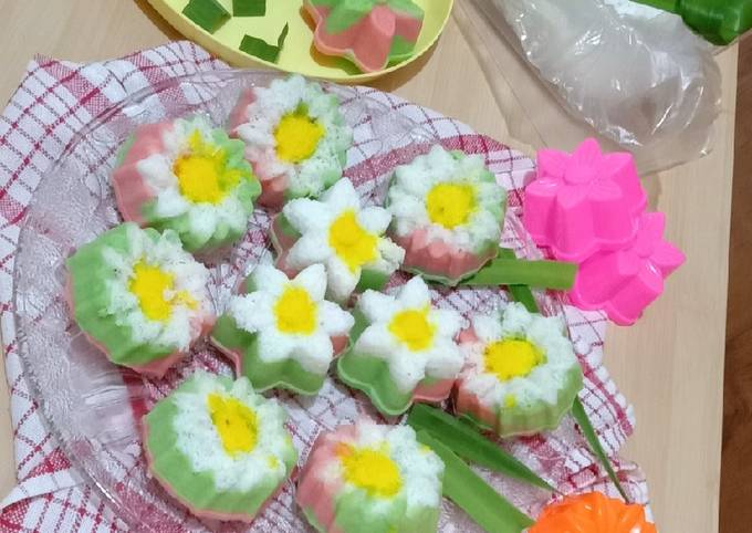 Resep 🌸🌻Putu Ayu Strawberry Pandan tanpa Santan 🌻🌸 Anti Gagal